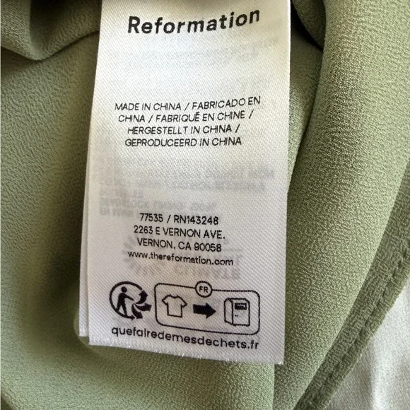 Reformation Green Floral Silk Halter Maxi Dress | Size 0 - Picture 7 of 9